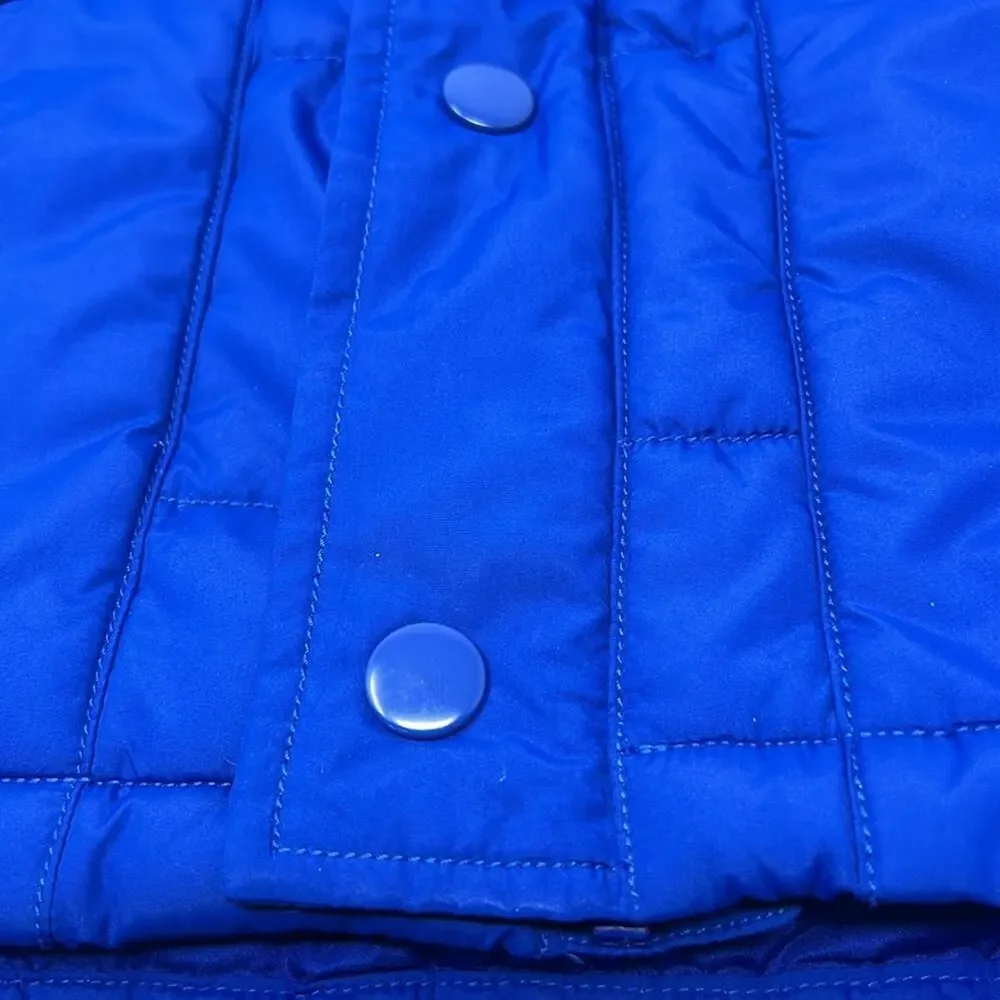 Gymboree Boys Cobalt Blue Zip / Snap Winter Vest Size Medium (8-10)